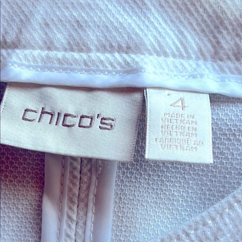 Chico's Cream Textured Jacket - image 8